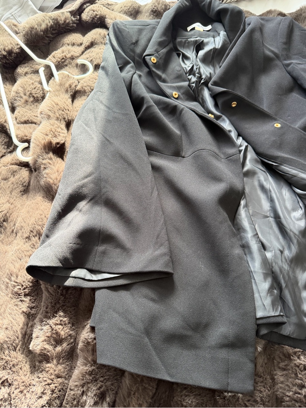 Calvin Klein Black Women's Blazer with Satin Texture